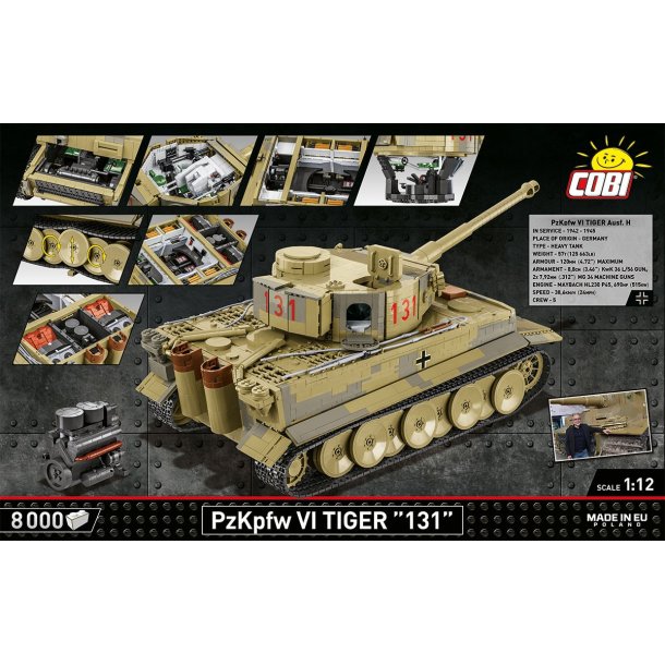 COBI Byggesæt PzKpfw VI Tiger 131 8000 klodser Alle COBI