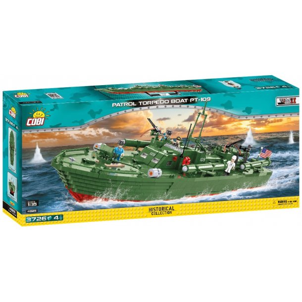 COBI KMPE Byggest - Patrol Torpedo Boat PT-109 - 3726 klodser - Captain John F. Kennedy