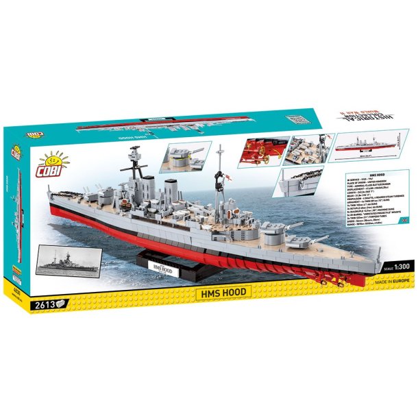 COBI Byggeklodser WW2 HMS Hood - Heavy Cruiser - 2613 Klodser