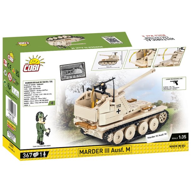 COBI Byggest WW2 Marder III Ausf. M - 367 Klodser