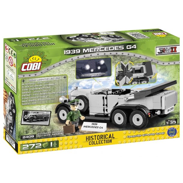 COBI Byggest WW2 1939 Mercedes G4 - 272 Klodser 