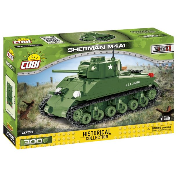 COBI Byggest Sherman M4A1 - Scale 1:48 - 300 klodser