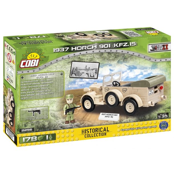 COBI Byggeklodser WW2 1937 Horch 901 (FFZ.15) - 178 Klodser