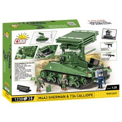 COBI Bygges�t WW2 M4A3 Sherman &amp; T34 Calliope  - 1230 klodser
