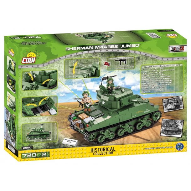 COBI Byggest Sherman M4A3E2 "Jumbo" - Samlest med 720 klodser