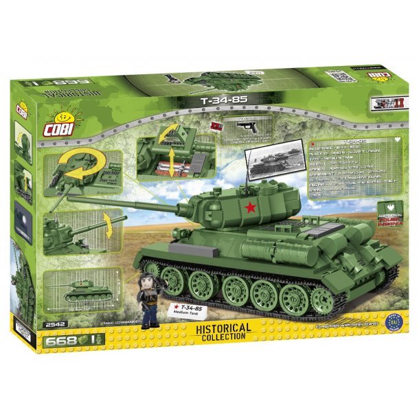 COBI Byggest T-34-85 - 668 Klodser