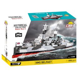 COBI Byggeklodser WW2 HMS Belfast - Town-Class  Cruser - 1517 Klodser