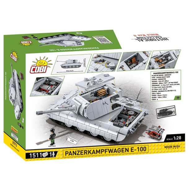 COBI Byggest Panzerkampfwagen E-100 - Samlest med 1511 klodser