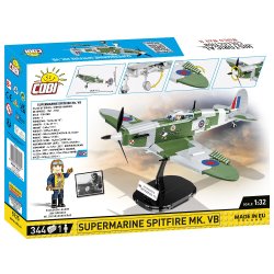 COBI Byggeklodser Supermarine Spitfire MK. VB Jagerfly - 344 klodser