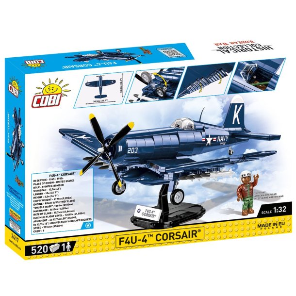 COBI Byggeklodser Korean War F4U-4 Corsair - 520 klodser