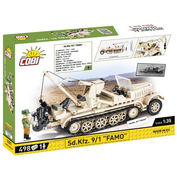 COBI Byggest WW2 SD.KFZ. 9/1 Famo - 498 Klodser