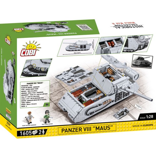COBI Byggest Panzer VIII Maus - 1605 klodser