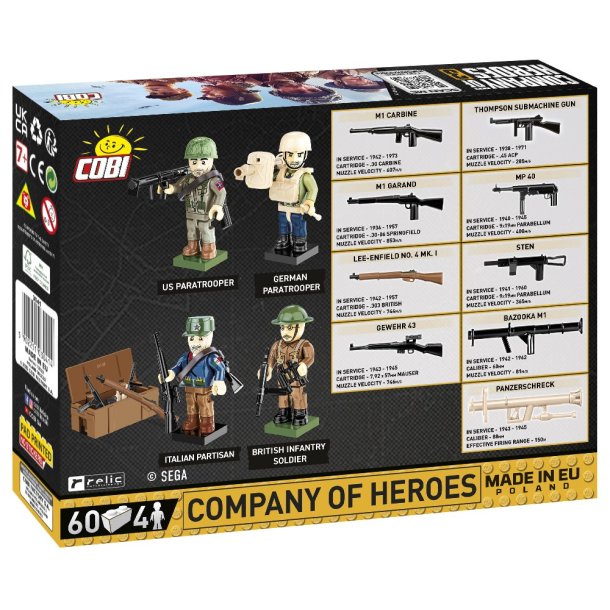 COBI Byggest - Company of Heroes 3 - Figurer 4 stk - 60 klodser