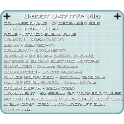 COBI Byggest Ubd V11B U-47 - 422 klodser