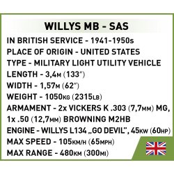 COBI Bygges�t Willys MB - SAS -  180 klodser