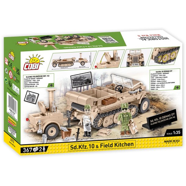 COBI Byggest WW2 SD.KFZ. 10 &amp; Field Kitchen - 367 Klodser