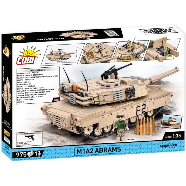 Byggeklodser Armed Forces M1A2 Abrams Tank - 975 klodser