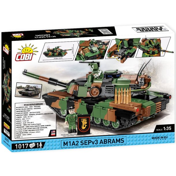 COBI Byggeklodser Armed Forces M1A2 Abrams Tank - 1017 klodser