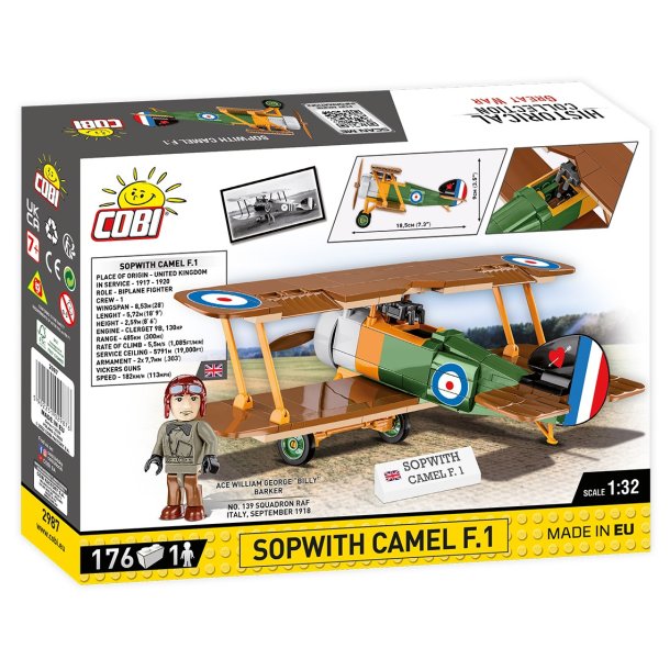 COBI Samlest World War I Sopwith F.1 Camel - 176 klodser