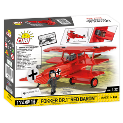 COBI Samlest World War 1 Jagerfly Fokker DR.1 "Red Baron" - 174 klodser