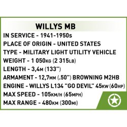 COBI Byggest Willys MB - 132 klodser