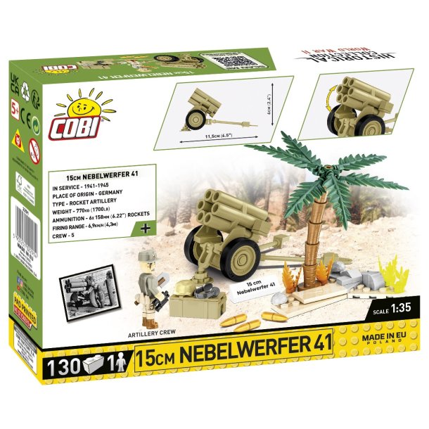 COBI Byggest 15cm Nebelwerfer 41  - 130 Klodser