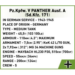 COBI Byggest WW2 Pz.Kpfw. V Panther Ausf. A - 1152 Klodser 