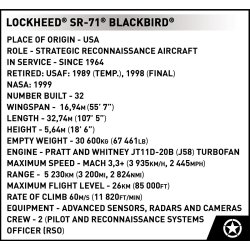 COBI Byggeklodser Armed Forces Lockheed SR-71 Blackbird -1374 klodser