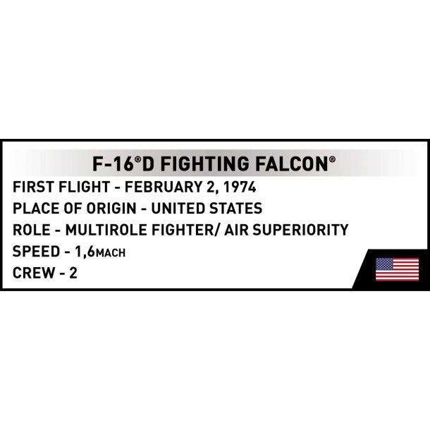 COBI Byggeklodser F-16D Fighting Falcon - Samlest med 436 klodser