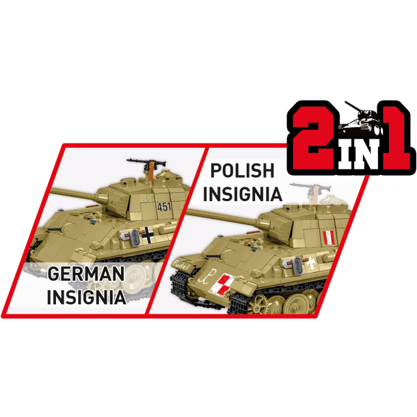 COBI Byggest - Panzer V Panther Ausf. G "PUDEL" - 1133 Klodser