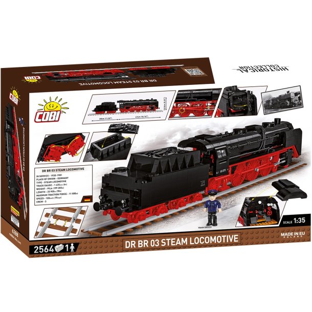 COBI Byggeklodser DR BR 03 Steam Locomotive  - 2564 klodser