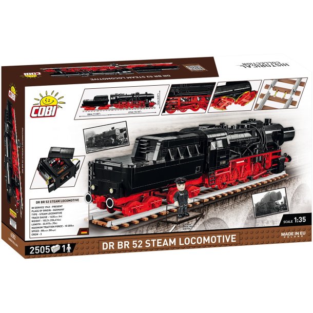 COBI Byggeklodser DR BR 52 Steam Locomotive  - 2505 klodser