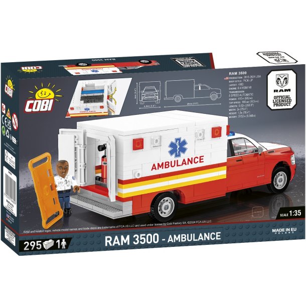COBI Byggest RAM 3500 Ambulance - 295 Klodser 