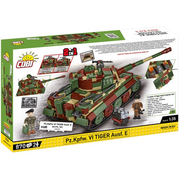 COBI Byggest Pz.Kpfw. VI Tiger Ausf. E - 870 klodser