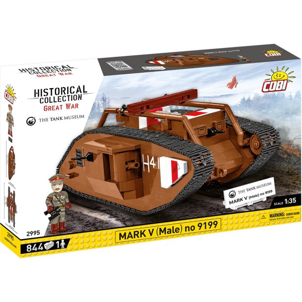 COBI Samlest World War I Tank Mark V (Male) no 9199 - 844 Klodser