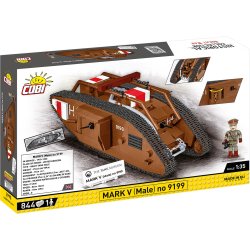 COBI Samlest World War I Tank Mark V (Male) no 9199 - 844 Klodser