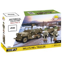 COBI Byggest Willys MB &amp; Trailer - 200 klodser