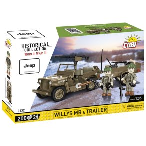 COBI Byggest Willys MB & Trailer - 200 klodser