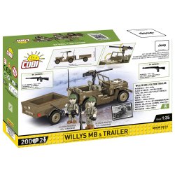 COBI Byggest Willys MB &amp; Trailer - 200 klodser
