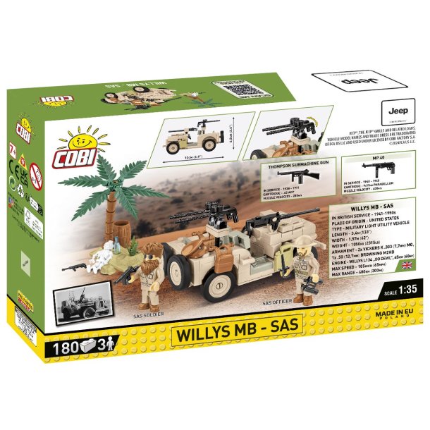 COBI Bygges�t Willys MB - SAS -  180 klodser