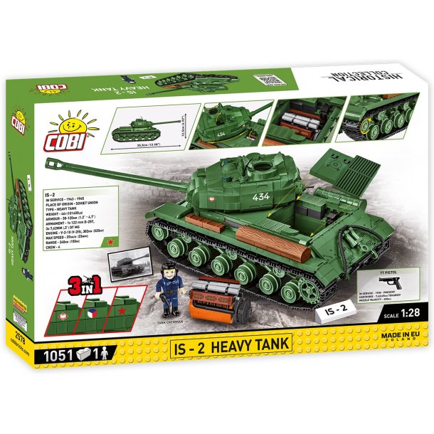 COBI Byggeklodser IS-2 Heavy Tank - 1051 klodser