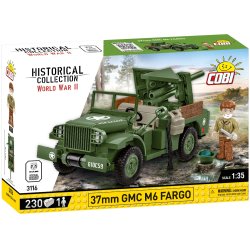 COBI Byggest WW2 37mm GMC M6 Fargo- 230 Klodser