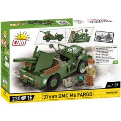 COBI Byggest WW2 37mm GMC M6 Fargo- 230 Klodser