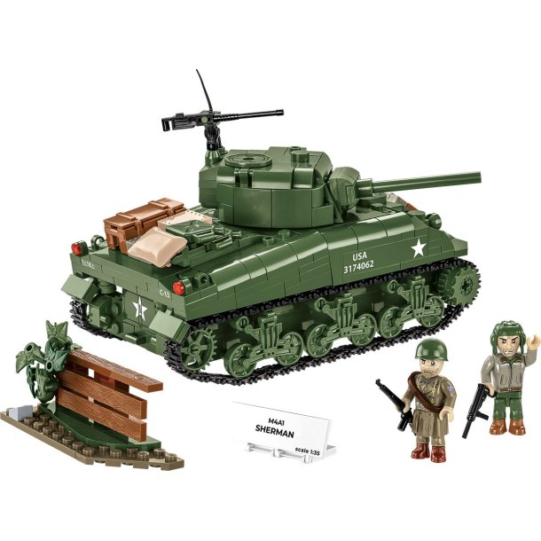 COBI Bygges�t Sherman M4A1 - Samles�t med 663 klodser