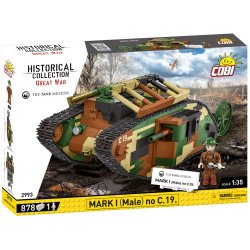 COBI Samlest World War I Tank Mark I (Male) no C.19 - 878 Klodser