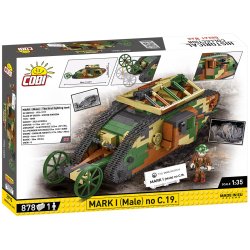 COBI Samlest World War I Tank Mark I (Male) no C.19 - 878 Klodser