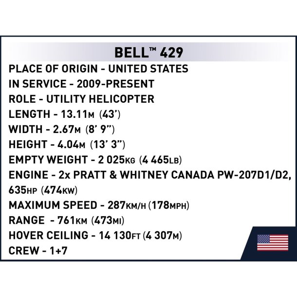 COBI Byggest Bell 429 Helicopter Police - 254 Klodser 