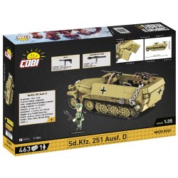 COBI Byggest - Company of Heroes 3 - Sd.Kfz. 251 Ausf. D - 463 klodser