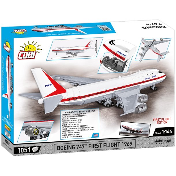 COBI Byggest Boeing 747 First Flight 1969 - 1051 Klodser 
