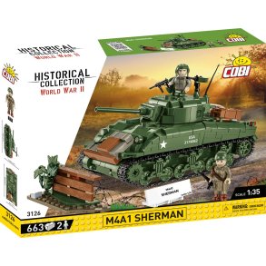 COBI Bygges�t Sherman M4A1 - Samles�t med 663 klodser